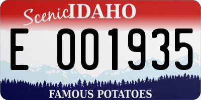 ID license plate E001935