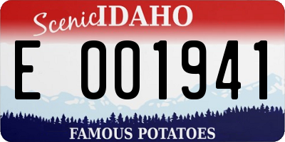 ID license plate E001941