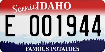 ID license plate E001944