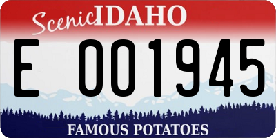 ID license plate E001945