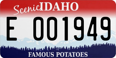 ID license plate E001949