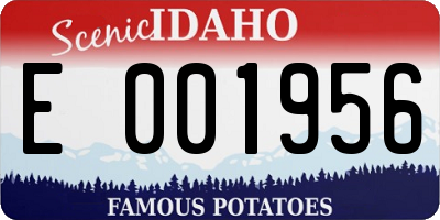 ID license plate E001956