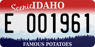 ID license plate E001961