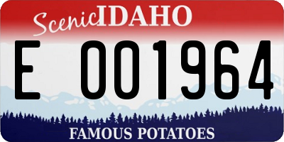 ID license plate E001964