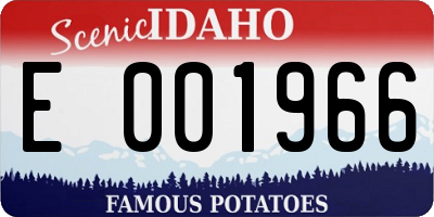 ID license plate E001966