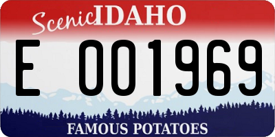 ID license plate E001969