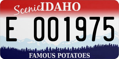 ID license plate E001975