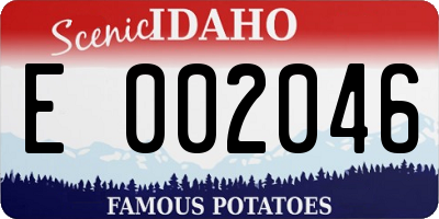 ID license plate E002046