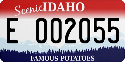 ID license plate E002055