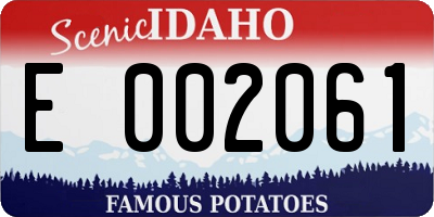 ID license plate E002061