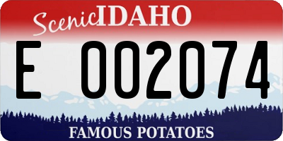 ID license plate E002074