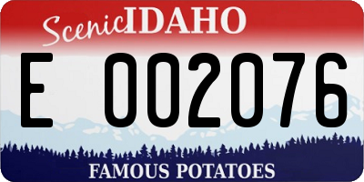 ID license plate E002076