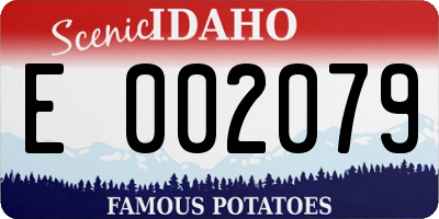 ID license plate E002079