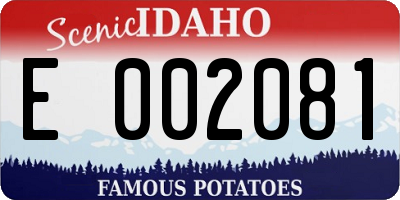 ID license plate E002081