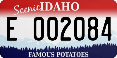 ID license plate E002084