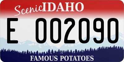 ID license plate E002090