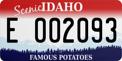 ID license plate E002093