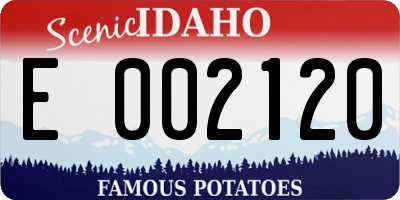 ID license plate E002120