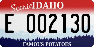 ID license plate E002130