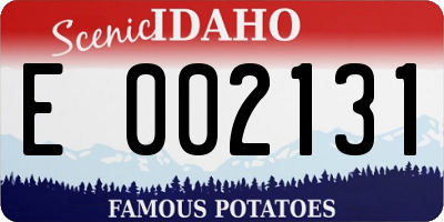 ID license plate E002131