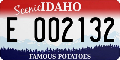 ID license plate E002132