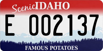 ID license plate E002137