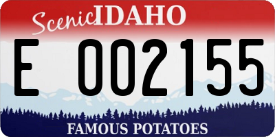ID license plate E002155