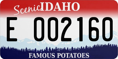 ID license plate E002160