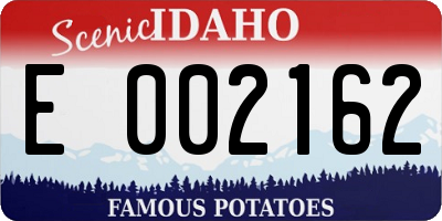 ID license plate E002162