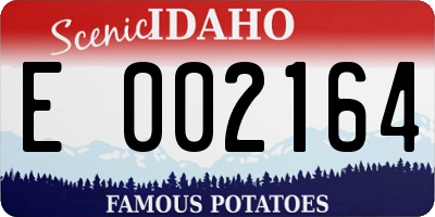 ID license plate E002164