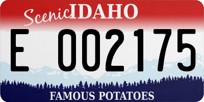 ID license plate E002175