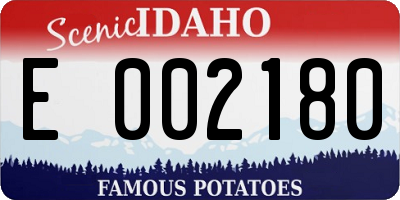 ID license plate E002180