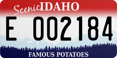 ID license plate E002184