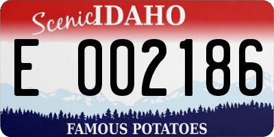 ID license plate E002186