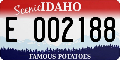 ID license plate E002188