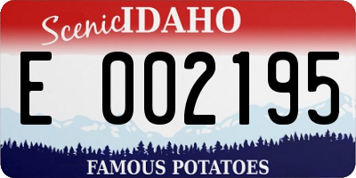 ID license plate E002195