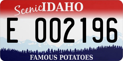 ID license plate E002196