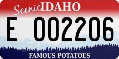 ID license plate E002206