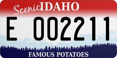 ID license plate E002211