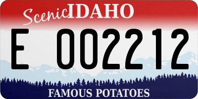 ID license plate E002212