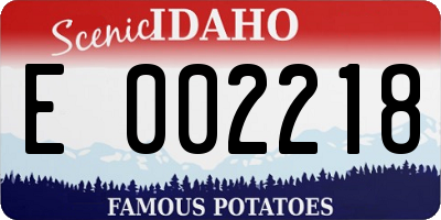 ID license plate E002218