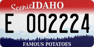 ID license plate E002224