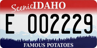 ID license plate E002229