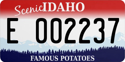 ID license plate E002237