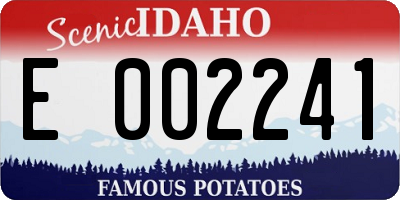 ID license plate E002241