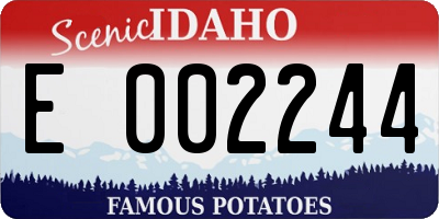 ID license plate E002244