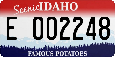 ID license plate E002248