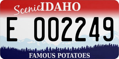 ID license plate E002249