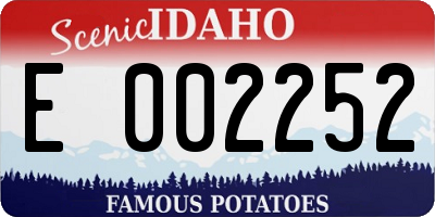 ID license plate E002252