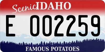 ID license plate E002259